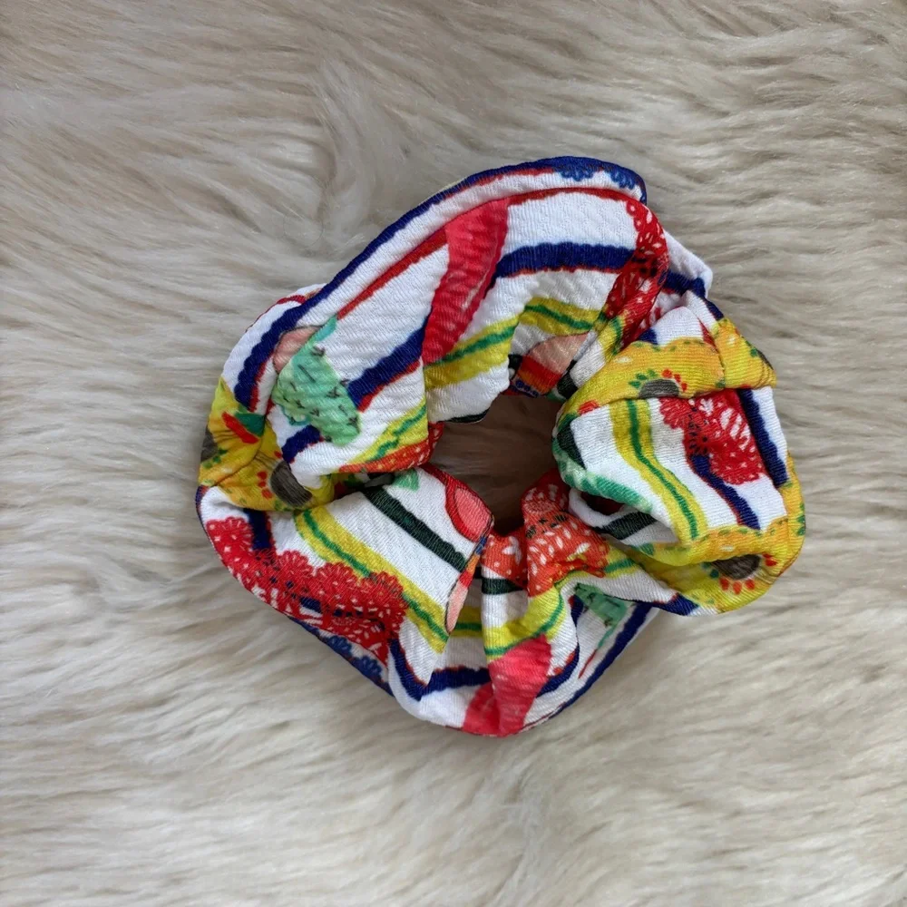 Colorful Striped Fiesta Taco Scrunchie